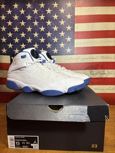 Nike Air Jordan 6 Anelli Bianco Marina Blu Sneakers 322992-114 Uomo Taglia 13 - Foto 1 di 6