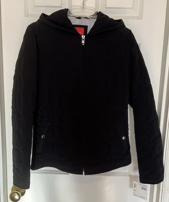 Chaqueta Esprit Mujer M Negra Acolchada Forrada Capucha Cremallera Completa  Foto 1 de 4