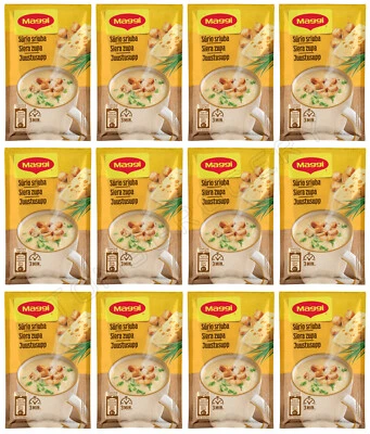 12 MAGGI CHEESE With Croutons Instant Soup Quick Preparation Sachets - Image 1 of 3