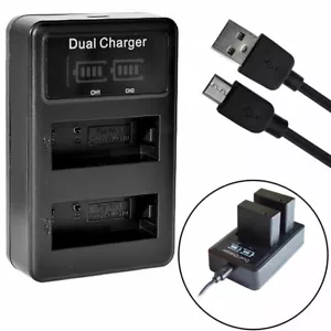 LCD Battery Charger for Panasonic DMW-BLE9E DMW-BLG10PP Lumix DMC-GX85 DMC-GX80 - Picture 1 of 6