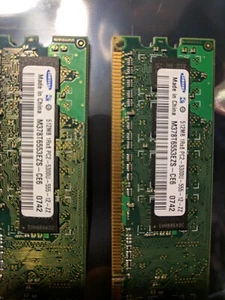 Samsung 1GB (2x512MB) 1Rx8 PC2-5300U-555 M378T6553EZS-CE6 Memory 0742 - Picture 1 of 4