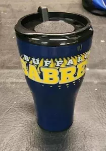 NHL Buffalo Sabres 16 Oz Hot/Cold Plastic Tumbler Travel Cup Spill-Proof Coffee - Picture 1 of 5