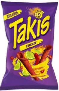 913387 1 X 280G PACKET TAKIS FUEGO HOT CHILLI PEPPER & TIME TORTILLA CHIPS SPICY - Picture 1 of 1