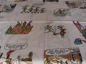 coupon tissu " Lucky Luke " 102 X 133 cm VINTAGE - Photo 1 sur 6
