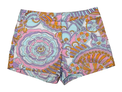 Шорты Trina Turk Corbin 2 разноцветные с цветочным принтом хлопок эластичные размер 4 x 3,5 дюйма - Изображение 1 из 4