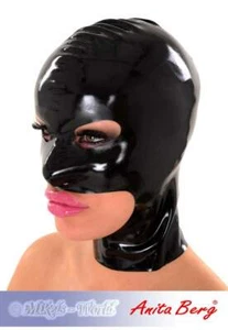 Anita Berg - Latex Head Mask with Eye-Mouth-Chin Opening in Various Colors - Picture 1 of 4