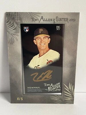 2019 Topps Allen & Ginter X Gold Ink Framed Mini Rookie Auto Kevin Newman 4/5! - Image 1 of 2