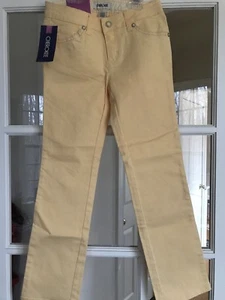 NWT Girls Cherokee Jeans, Size 8 Skinny, Yellow - Picture 1 of 4