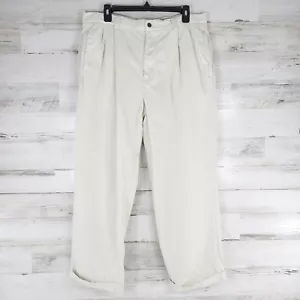 TOMMY BAHAMA MEN'S SIZE 36 x UFN IVORY 100% SILK PANTS PLEATED FRONT INSEAM 26.5 - Picture 1 of 12