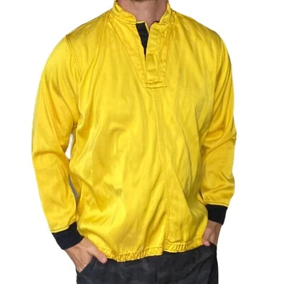 Винтажный разминка куртка желтый M Anorak длинным рукавом новая волна гонки 80-х Sports - Изображение 1 из 4