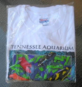 Vintage 80's NOS (L) Tennessee Aquarium Venom  Stinging Beauties T Shirt LG Frog - Picture 1 of 10