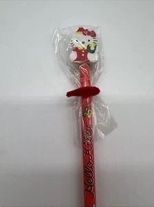 Matita di Natale vintage 1990 Sanrio Hello Kitty con topper gomma - Foto 1 di 5