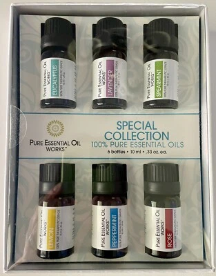 Pure Essential Oil Works Special Collection 6 Botellas 10 ml 0,33oz Aromaterapia Foto 1 de 4