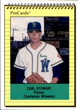 1991 Charleston Wheelers ProCards #2887 Carl Stewart Plano Texas Baseball Card