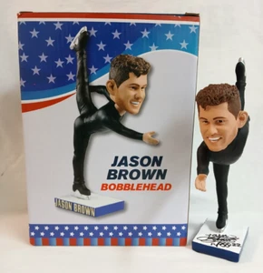 Jason Brown Olympic Figure Ice Skater Signed Limited Edition Bobblehead NEW - Picture 1 of 21