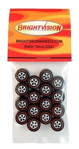 16 Brightvision Redline Wheels – 16 Large US Dull Chrome Bearing Style Wheels - Picture 1 of 2