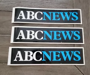 Vintage ABC NEWS Bumper Sticker Lot of 3 - Picture 1 of 7