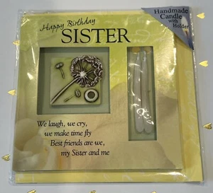 MINI GRUSSKARTE KERZENLICHT GEBURTSTAG / 2 KERZEN & HALTER / ERHABENES MOTIV * NEU - Bild 1 von 2