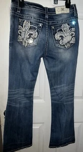 Miss Me Skinny Jeans Women's Size 28* Blue Stretch Denim Standard Bootcut - Picture 1 of 15