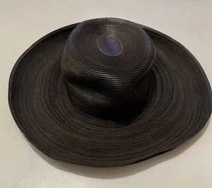 Patricia Underwood Brown Leather Cord Hat BNWT Saks 5th Ave $540 - Picture 1 of 6
