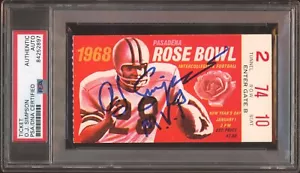 OJ Simpson Signed 1968 Rose Bowl Ticket Stub “MVP” Psa/Dna Auto USC Trojans - Picture 1 of 2