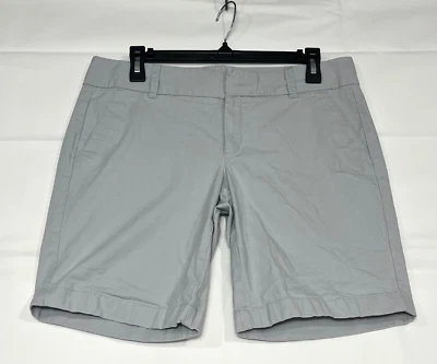 Pantalones Cortos J CREW Para Mujer Talla 8 Elásticos Frankie Bermudas Chino Algodón Preppy Gris Foto 1 de 4