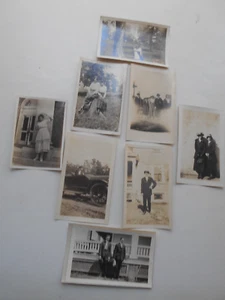 8 Vintage Personen FOTOS Antik Schwarz-Weiß - Bild 1 von 2