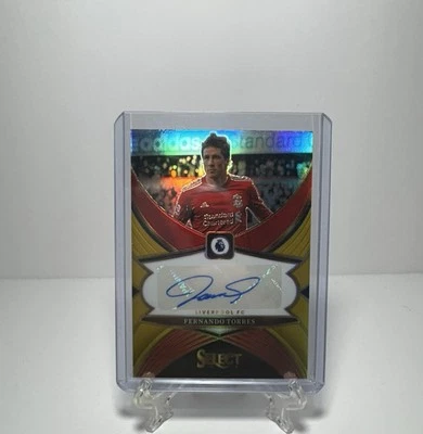 2024-25 Select Panini FIFA EPL Fernando Torres GOLD Prizm Auto Liverpool 5/10 - Image 1 of 4