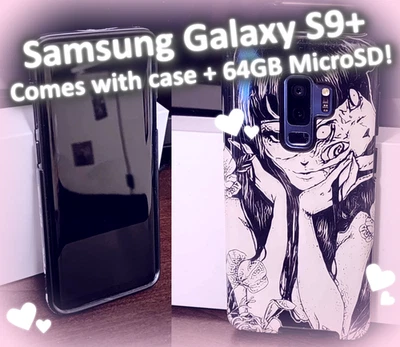 三星 Galaxy S9+ Plus - 64 GB - 午夜黑 (T-Mobile) 带额外配件 — 第 1/4 张图片