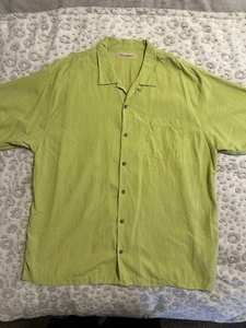 tommy bahama manica corta abbottonata 100% seta tg xl t8 - Foto 1 di 4
