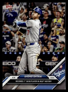 2024 Topps Now #722 Shohei Ohtani primer jugador 50/50 en la historia de MLB Dodgers de Los Ángeles - Imagen 1 de 2