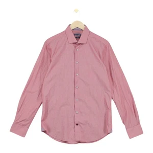 Camicia Tommy Hilfiger slim fit uomo taglia 41 rossa a quadri vestibilità sartoriale - Foto 1 di 15
