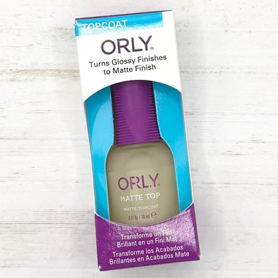 Матовое верхнее покрытие ORLY для обычной полировки превращает глянцевую отделку в матовую - Изображение 1 из 4