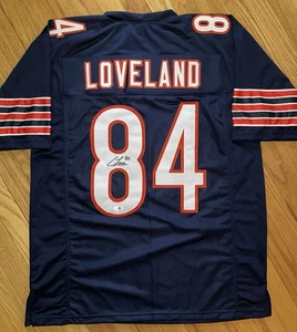 Colston Loveland Signed Custom Chicago Bears Navy Jersey JSA WITNESS COA - Picture 1 of 2