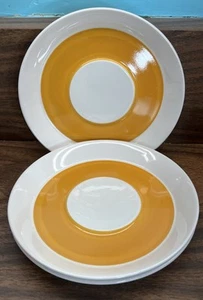2 soucoupes Mikasa duplex orange vintage Ben Seibel plats rétro D3200 - Photo 1/3