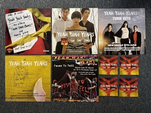 VINTAGE 12x12 & CD SIZE CARDS - YEAH YEAH YEAHS - RECORD STORE DISPLAY - FICTION - Foto 1 di 2