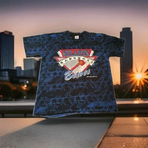 Vintage 1993 Atlanta Braves MLB T-Shirt AOP L Tee Henry - Aaron - Picture 1 of 7
