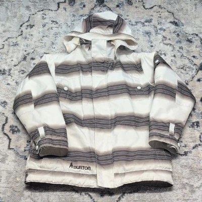 Chaqueta de Snowboard Burton Juvenil 🏂 XL 14/16 DRYRIDE Abrigo de Invierno con Capucha a Rayas Foto 1 de 4