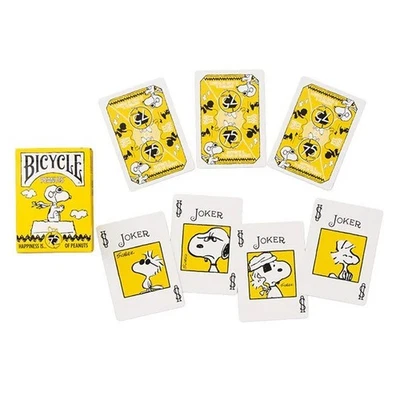 Bicycle PEANUTS 75th Snoopy Playing Cards Yellow Trump new from Japan - Image 1 of 4