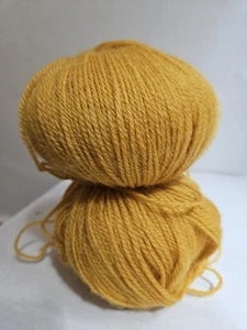 golder yellow Baby Alpaca 2x 50g LANOSO Yarn 4ply - Picture 1 of 5