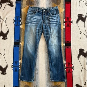 Mens BKE Denim Jeans Jake Straight Size 32x31 Stretch Grunge Y2K Embroidered - Picture 1 of 13