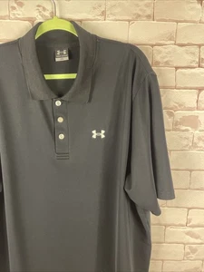 Camisa polo Under Armour para hombre negra gris XXL poli spandex - Imagen 1 de 8