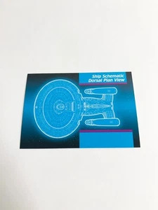 Esquema de nave vista de plano dorsal 1992 Impel Star Trek The Next Generation 45 - Imagen 1 de 2