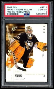 2002-03 cubierta superior SPx Marc-Andre Fleury Rookie Stars XRC redención/500 PSA 10 - Imagen 1 de 1