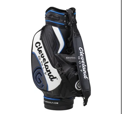 CLEVELAND GOLF STAFF BAG, BLACK/BLUE/WHITE, (T-301) NEW! MAKE OFFER! Retail $499 - image 1 of 4