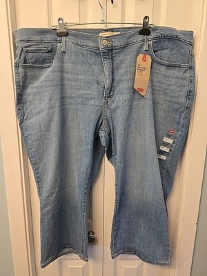 Nuevo Jean Capri para mujer talla 26 Levi's 311 modelador elástico azul medio lavado Foto 1 de 4
