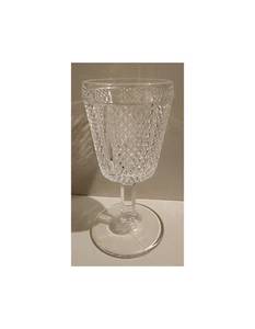 Set of 2 Vintage Fostoria Diamond Point Water Goblets – Clear Pressed Glass,  - Picture 1 of 5