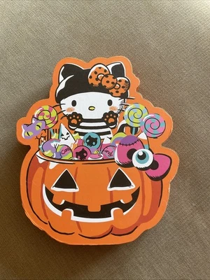 Hello Kitty Hanging Wood Wall Decor Sign Sanrio Halloween Theme New - Image 1 of 3
