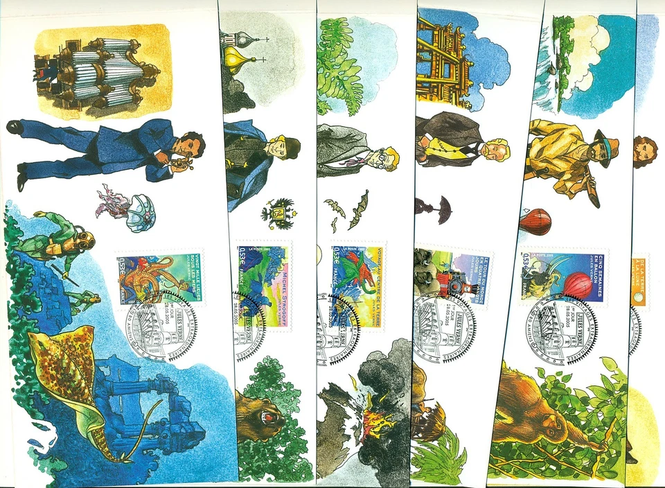 J. VERNES COMMEMORATION - FRANCE 2007 n. 6 s/s FD - Immagine 1 di 1