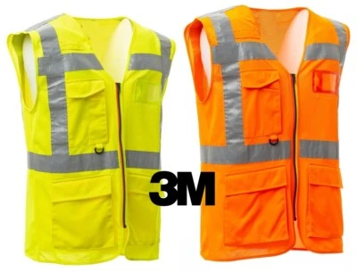 NSTF Gilet Smanicato Alta Visibilità 3M Rete Traspirante Leggero Soccorso Emergenza